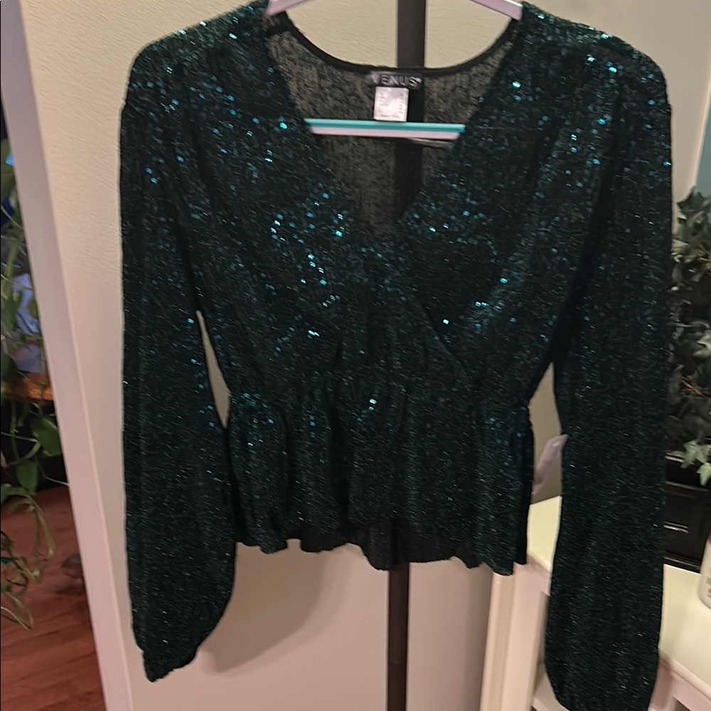 VENUS Sparkling Emerald Blouse